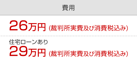 個人再生の費用：25万円（10社まで）